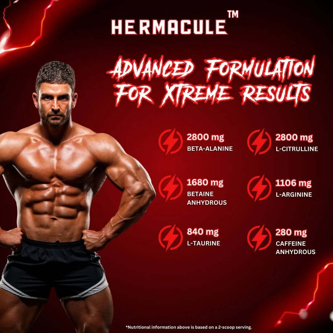 Hermacule Key Ingredients Hermacule Zeus Xtreme Pre-workout Key Ingredients